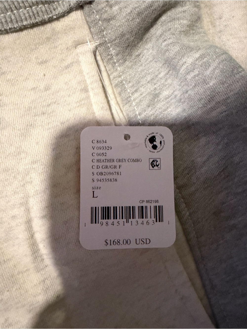 NWT Free People Gray Jumper Overalls with Drawstring sz Large retail $168 - Picture 3 of 5